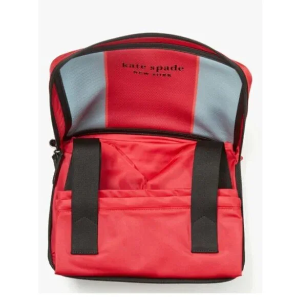 Kate Spade Journey Large Tote Nylon Shoulder Bag Red Packable Travel Lightweight - Picture 6 of 9